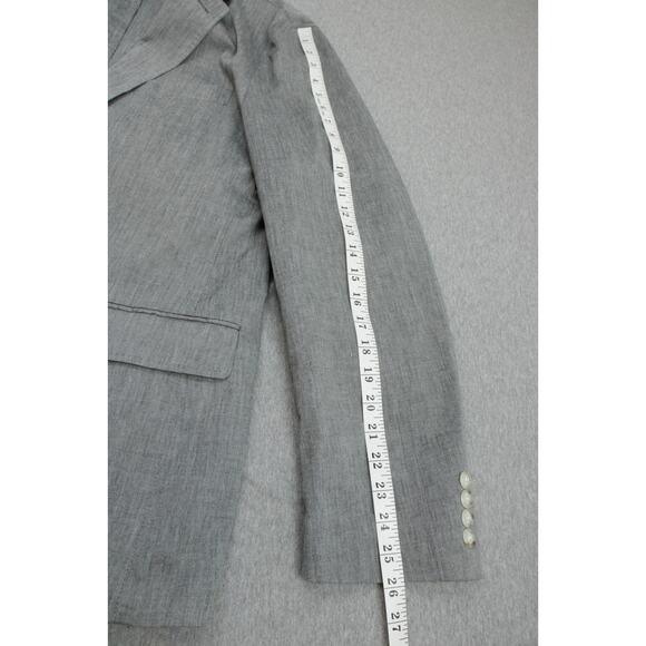 J Crew Blazer Mens 44R Gray Cotton Blend Somelos Ludlow Stretch Unstructured - Picture 9 of 11